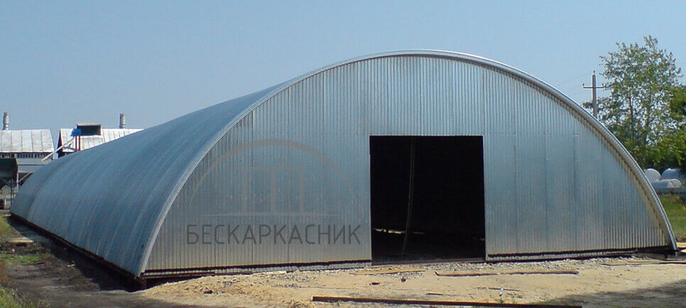 Бескаркасные ангары арочного типа  в Гусь-Хрустальном